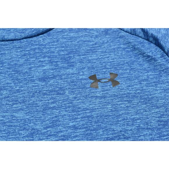 Under Armour Men's Tech Tee Blue Heather Regular Size LG Gym Run Short Sleeve - Picture 6 of 8